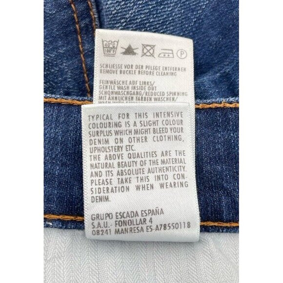 Escada Sport Women’s Denim Cropped Button Accent Jeans Size 38 Made In Italy - Picture 7 of 10
